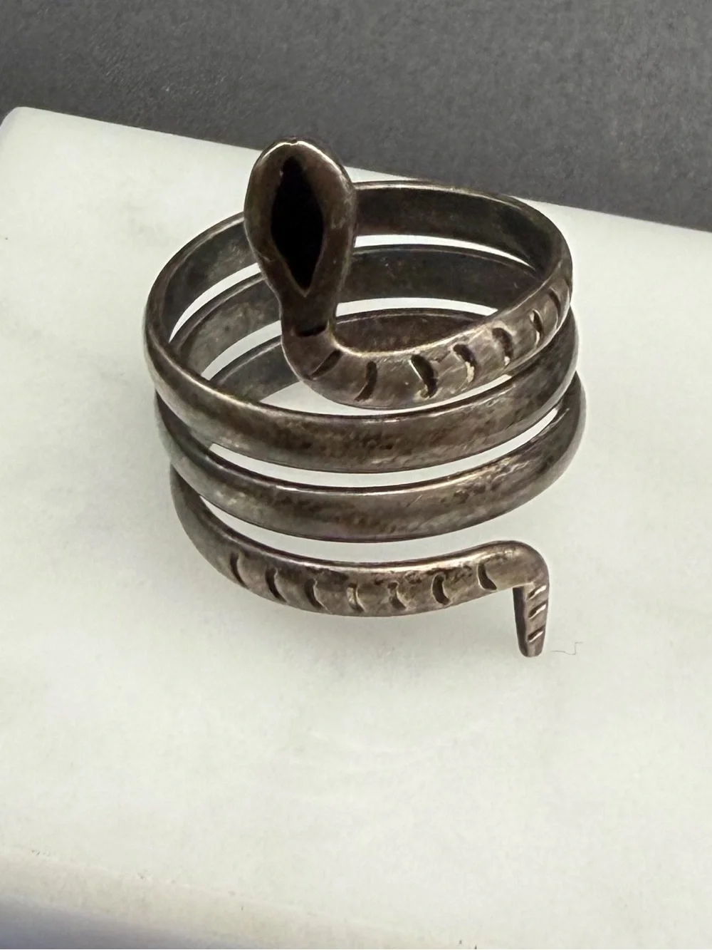Vintage Taxco 925 Mexico Wrap Snake Ring Size 9 #S75 Sterling Silver